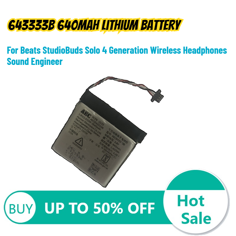 Beats Headphone Solo 4 - 643333B แบตเตอรี่ลิเธียม 640mAh สำหรับหูฟังไร้สาย Beats StudioBuds