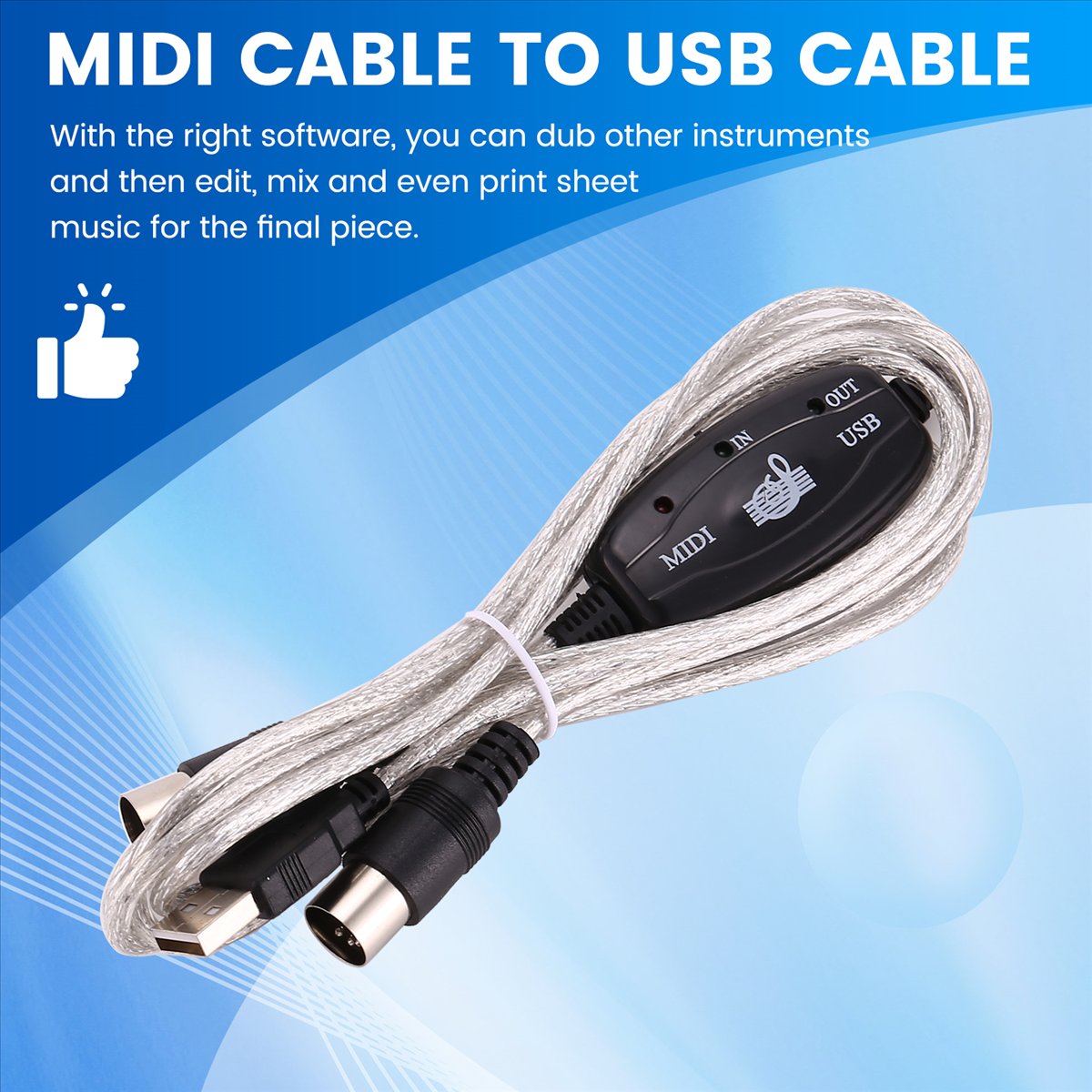 Audio Music Edit - สายแปลง AA80 USB เป็น MIDI 5Pin