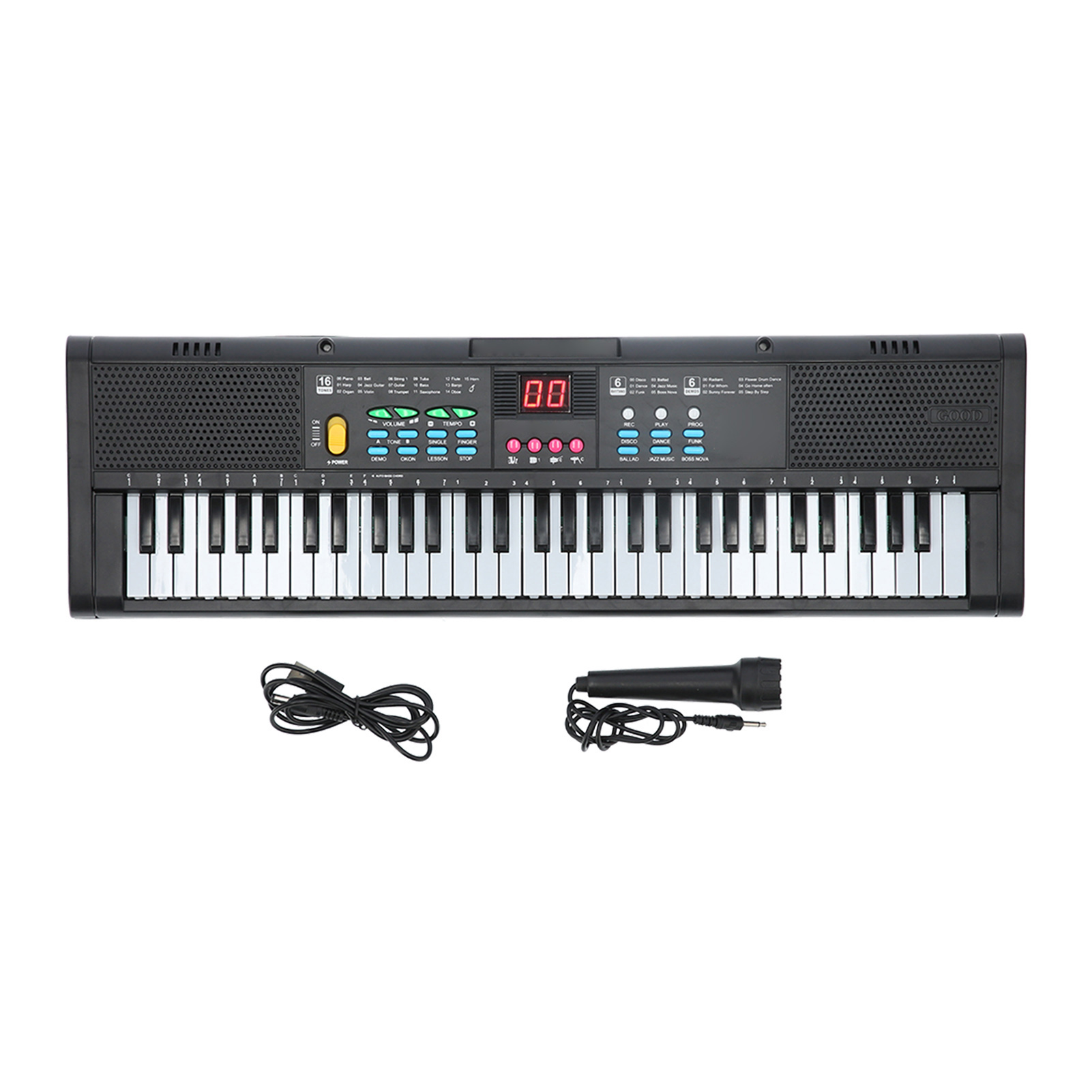 Keyboard Piano 61 Key - คีย์บอร์ดเปียโนสำหรับเด็ก 61 คีย์ เครื่องดนตรีดิจิตอลไฟฟ้าอเนกประสงค์สำหรับเด็ก พร้อมไมโครโฟน รุ่น