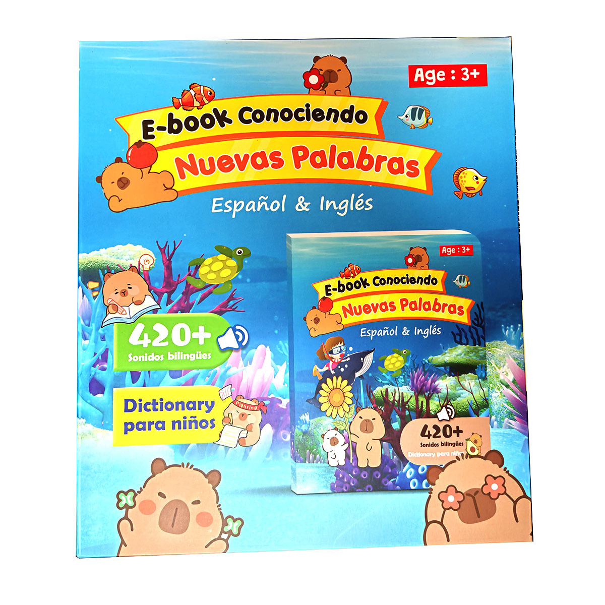 Music Audiobook - หนังสือเพลงสองภาษา สเปน-อังกฤษ สำหรับเด็ก หนังสือเรียนรู้ก่อนวัยเรียน สนุกสนาน พร้อมเครื่องเสียงเสริมพัฒนาการ