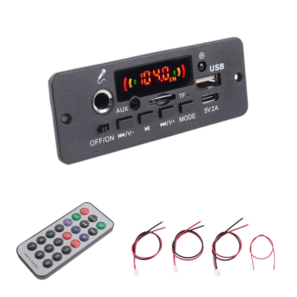 Audio Music Mp3 - ใหม่บลูทูธ-เข้ากันได้กับบอร์ดถอดรหัสเสียงเครื่องขยายเสียง JQ-D129BT-A 2X5W เครื่องเล่นเพลงอุปกรณ์เสริม MP3 WMA
