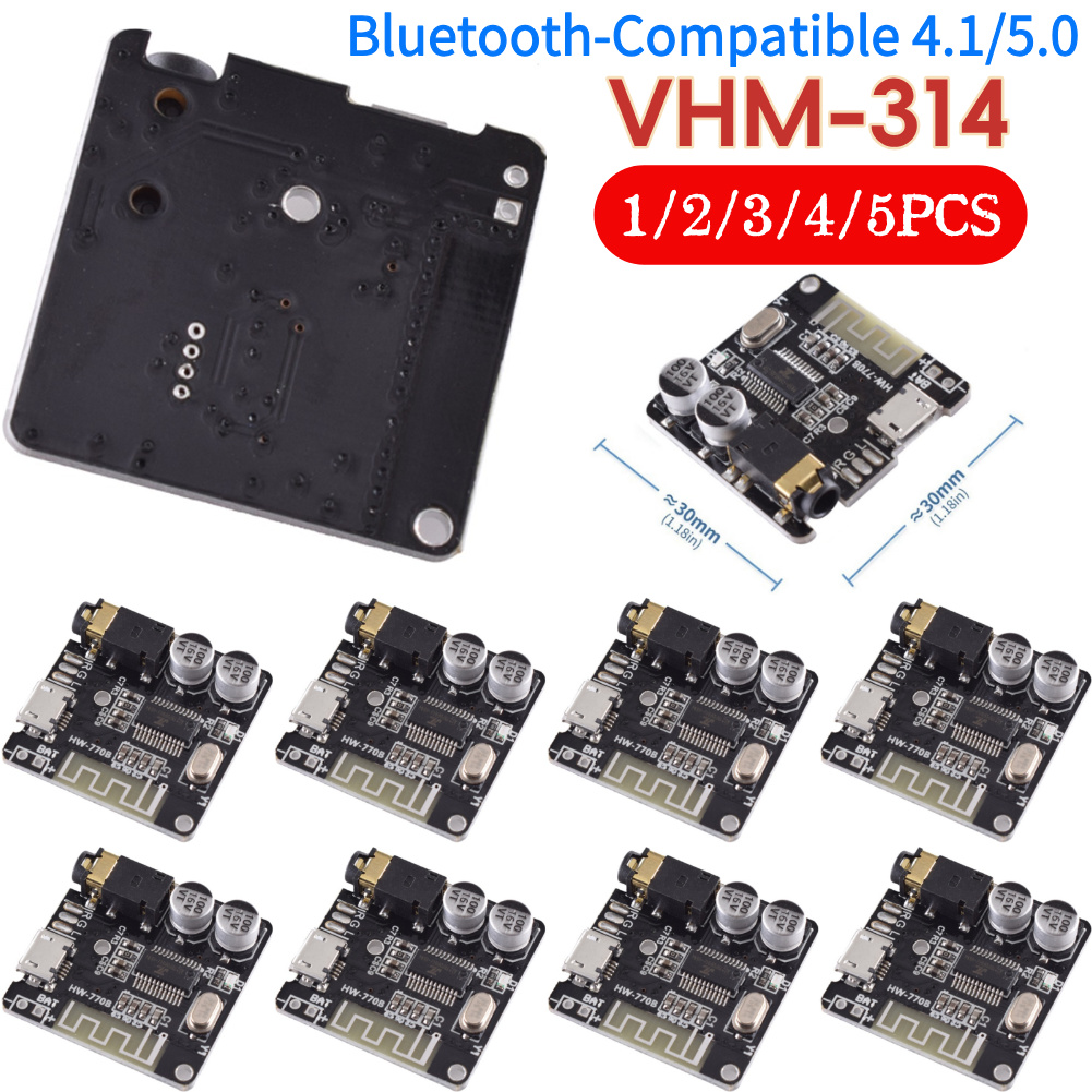Audio Music Mp3 - 1-5PCS 3.7-5V VHM-314 บอร์ดรับสัญญาณเสียงบลูทูธรองรับบลูทูธ 4.1/5.0 MP3