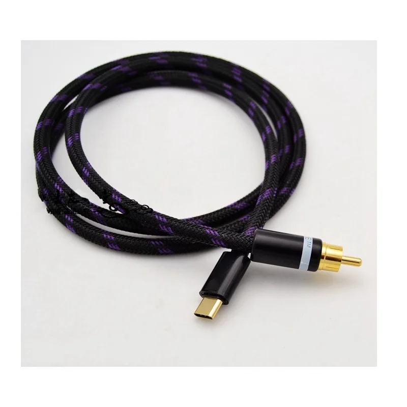 Audio Music Gen - ประเภท-C ถึง RCA สายสัญญาณเสียงโคแอกเซียล 75 โอห์มสำหรับ