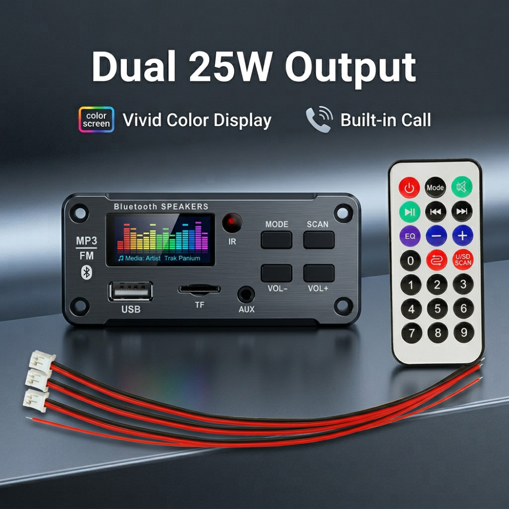 Audio Music Mp3 - 50W เครื่องขยายเสียงบลูทูธ MP3 WMA WAV บอร์ดถอดรหัส