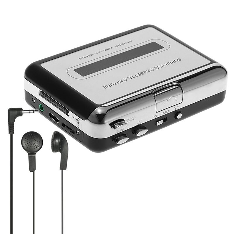 Audio Music File - เครื่องเล่นเทปคาสเซ็ต M52K-USB แปลงเป็น MP3, เครื่องบันทึกไฟล์เพลงพร้อมรองรับหูฟัง