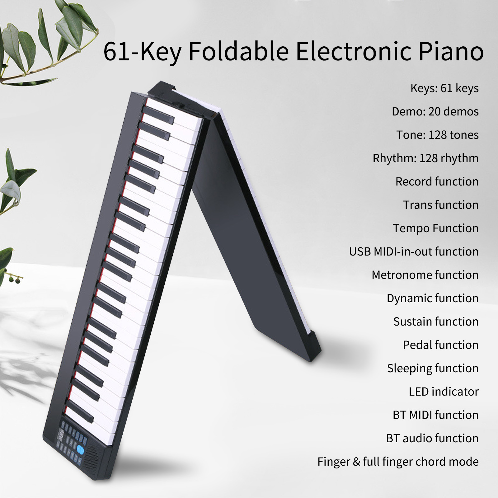 เปียโนอิเล็กทรอนิกส์แบบพับได้  - Keyboard Piano 61 Key บทวิจารณ์และราคา
