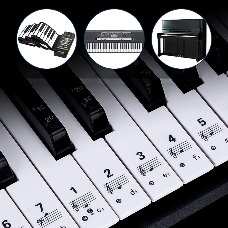 สติกเกอร์คีย์บอร์ดเปียโนแบบใส  - Keyboard Piano 61 Key บทวิจารณ์และราคา