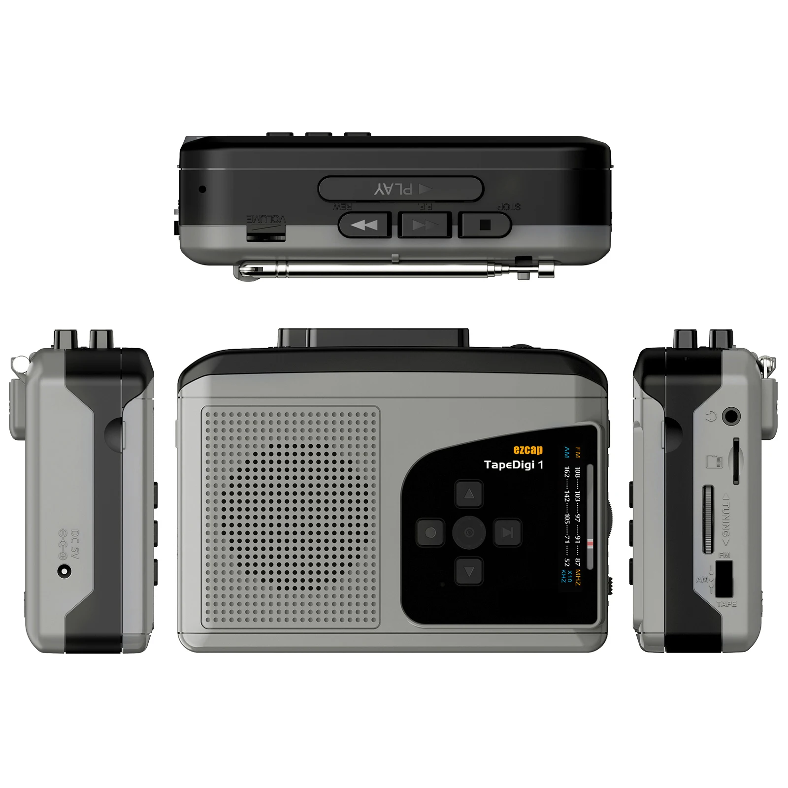 เครื่องเล่นเทปคาสเซ็ตแบบพกพา A - Audio Music Mp3 บทวิจารณ์และราคา