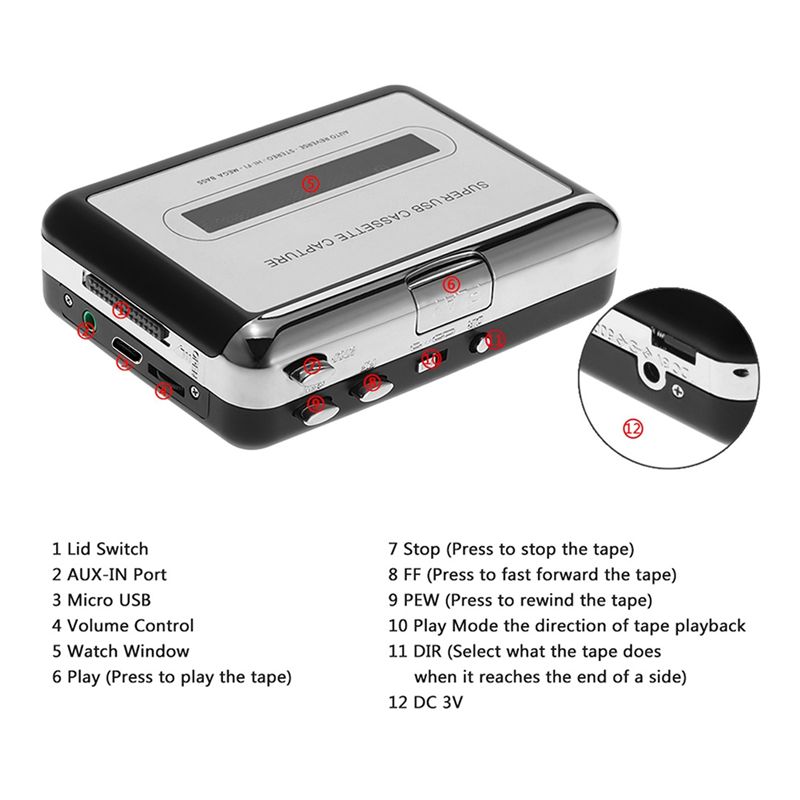 เครื่องเล่นเทปคาสเซ็ต M52K-USB - Audio Music File บทวิจารณ์และราคา