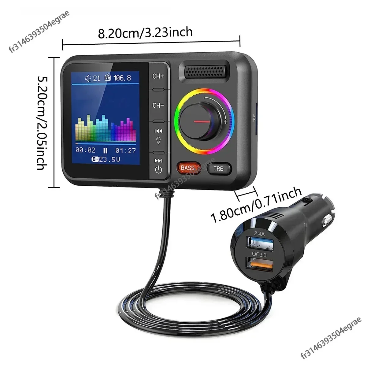 เครื่องส่งสัญญาณ FM ไร้สายพร้อ - Audio Music Mp3 บทวิจารณ์และราคา